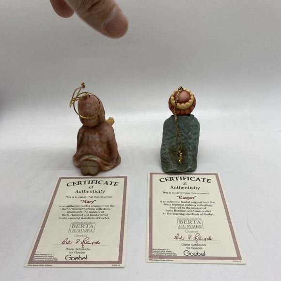 1996 Goebel Studio Berta Hummel Nativity Set - 6 - Cards & Boxes 3 Kings, Jesus - Picture 14 of 16